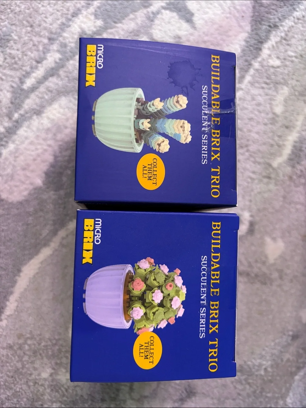 Micro Brix Buildable Brix Trio Succulent - Purple